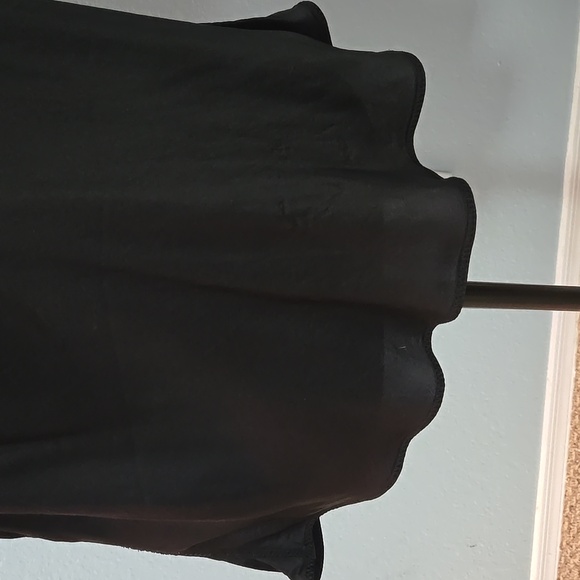 CALYPSO ST BARTH Silk Lace Trim Black Camisole Adjustable Straps Sz Large - Picture 10 of 14